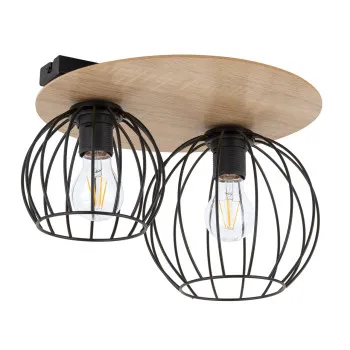 Sigma Cyber barna-fekete mennyezeti lámpa (SIG-32355) E27 2 izzós IP20