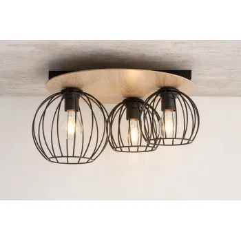 Sigma Cyber barna-fekete mennyezeti lámpa (SIG-32356) E27 3 izzós IP20