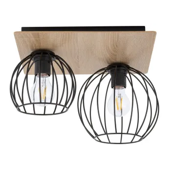 Sigma Cyber barna-fekete mennyezeti lámpa (SIG-32358) E27 2 izzós IP20