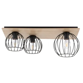 Sigma Cyber barna-fekete mennyezeti lámpa (SIG-32359) E27 3 izzós IP20