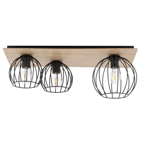 Sigma Cyber barna-fekete mennyezeti lámpa (SIG-32359) E27 3 izzós IP20