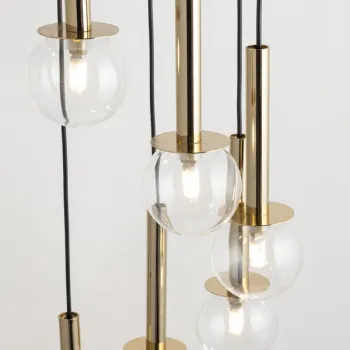 Sigma Daisy arany-átlátszó függesztett lámpa (SIG-40760) G9 7 izzós IP20