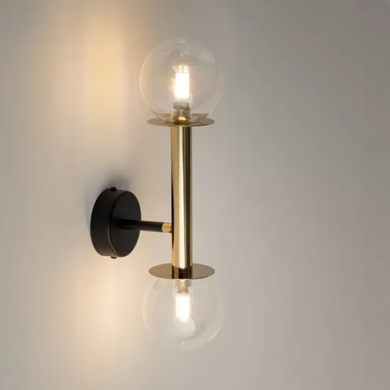 Sigma Daisy arany-átlátszó fali lámpa (SIG-40762) G9 2 izzós IP20