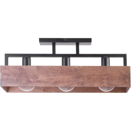 Sigma Dakota fekete-barna mennyezeti lámpa (SIG-31740) E27 3 izzós IP20 Sigma Dakota fekete-barna mennyezeti lámpa (SIG-31740) E27 3 izzós IP20