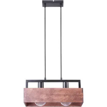 Sigma Dakota fekete-barna függesztett lámpa (SIG-31748) E27 2 izzós IP20 Sigma Dakota fekete-barna függesztett lámpa (SIG-31748) E27 2 izzós IP20