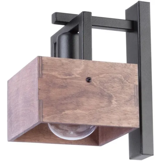 Sigma Dakota fekete-barna fali lámpa (SIG-31752) E27 1 izzós IP20