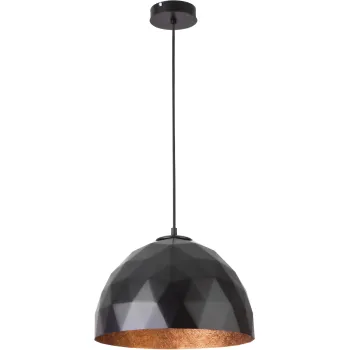 Sigma Diament fekete-réz függesztett lámpa (SIG-31372) E27 1 izzós IP20