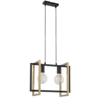 Sigma Eden fekete-arany függesztett lámpa (SIG-32232) E27 2 izzós IP20