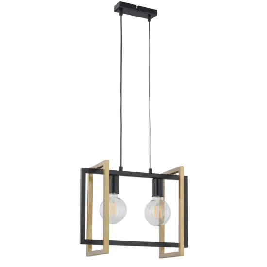 Sigma Eden fekete-arany függesztett lámpa (SIG-32232) E27 2 izzós IP20