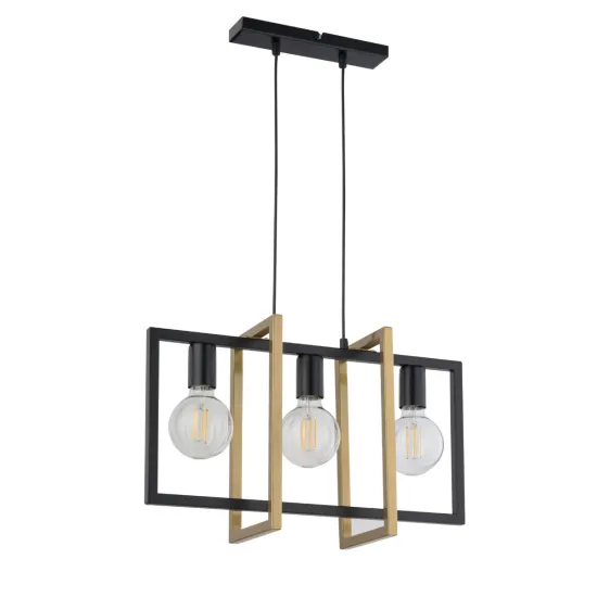 Sigma Eden fekete-arany függesztett lámpa (SIG-32234) E27 3 izzós IP20