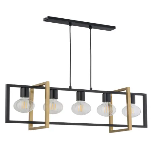 Sigma Eden fekete-arany függesztett lámpa (SIG-32236) E27 5 izzós IP20