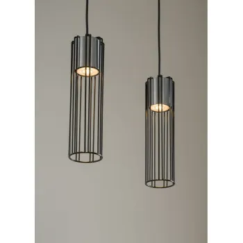 Sigma Fobia fekete-ezüst függesztett lámpa (SIG-33451) GU10 2 izzós IP20