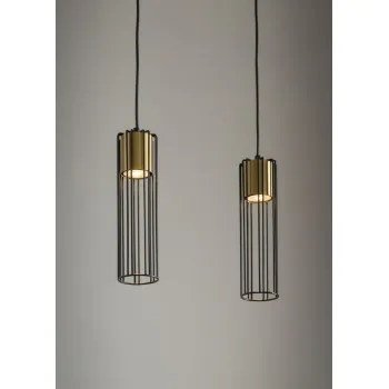 Sigma Fobia fekete-arany függesztett lámpa (SIG-33452) GU10 2 izzós IP20