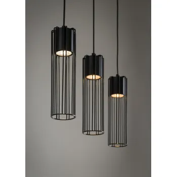 Sigma Fobia fekete függesztett lámpa (SIG-33453) GU10 3 izzós IP20