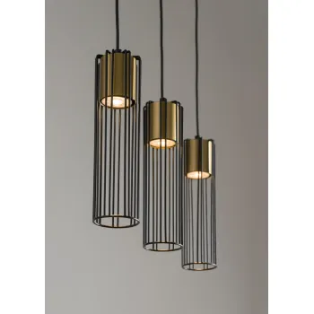 Sigma Fobia fekete-arany függesztett lámpa (SIG-33455) GU10 3 izzós IP20