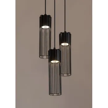 Sigma Fobia fekete függesztett lámpa (SIG-33456) GU10 3 izzós IP20