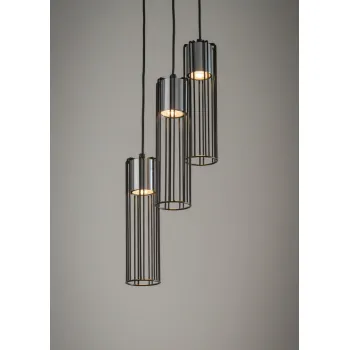 Sigma Fobia fekete-ezüst függesztett lámpa (SIG-33457) GU10 3 izzós IP20