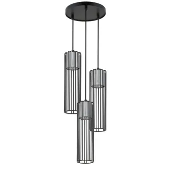 Sigma Fobia fekete-ezüst függesztett lámpa (SIG-33457) GU10 3 izzós IP20