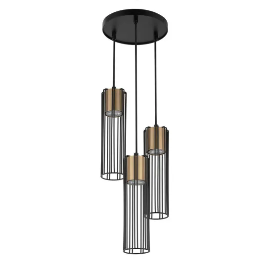 Sigma Fobia fekete-arany függesztett lámpa (SIG-33458) GU10 3 izzós IP20