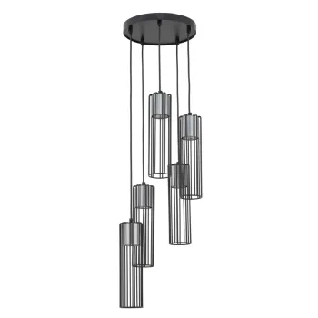 Sigma Fobia fekete-ezüst függesztett lámpa (SIG-33460) GU10 5 izzós IP20