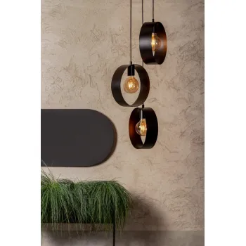 Sigma Happy fekete függesztett lámpa (SIG-32282) E27 3 izzós IP20