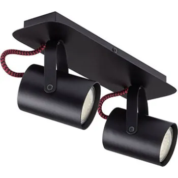 Sigma KAMERA fekete mennyezeti lámpa (SIG-32612) GU10 2 izzós IP20