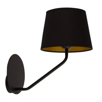 Sigma Lizbona fekete-arany fali lámpa (SIG-32113) E27 1 izzós IP20