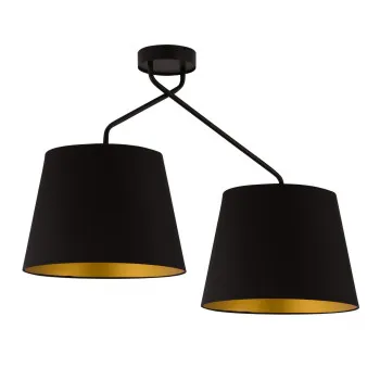 Sigma Lizbona fekete-arany mennyezeti lámpa (SIG-32116) E27 2 izzós IP20