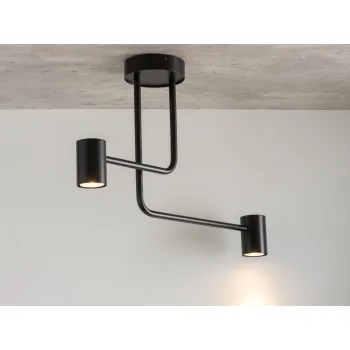 Sigma Luis fekete mennyezeti lámpa (SIG-33418) GU10 2 izzós IP20