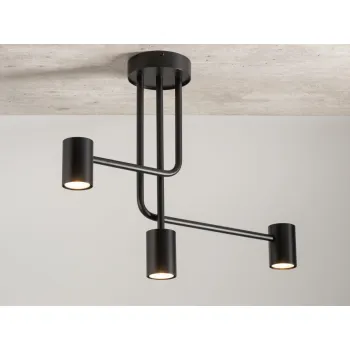 Sigma Luis fekete mennyezeti lámpa (SIG-33420) GU10 3 izzós IP20