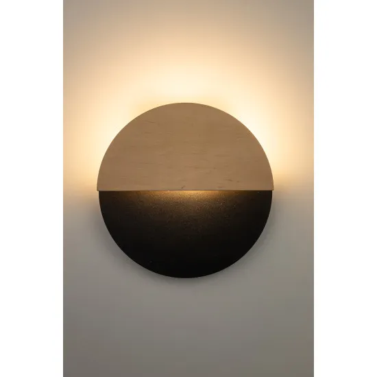 Sigma Luna barna-fekete LED fali lámpa (SIG-40861) LED 1 izzós IP20