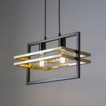 Sigma Merci fekete-arany függesztett lámpa (SIG-32389) E27 2 izzós IP20