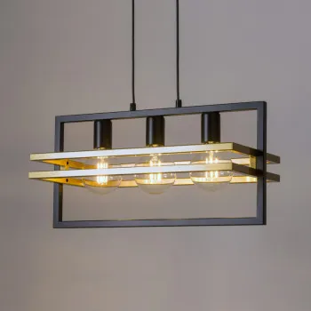 Sigma Merci fekete-arany függesztett lámpa (SIG-32392) E27 3 izzós IP20