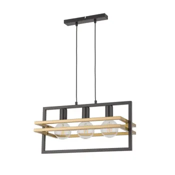 Sigma Merci fekete-arany függesztett lámpa (SIG-32392) E27 3 izzós IP20