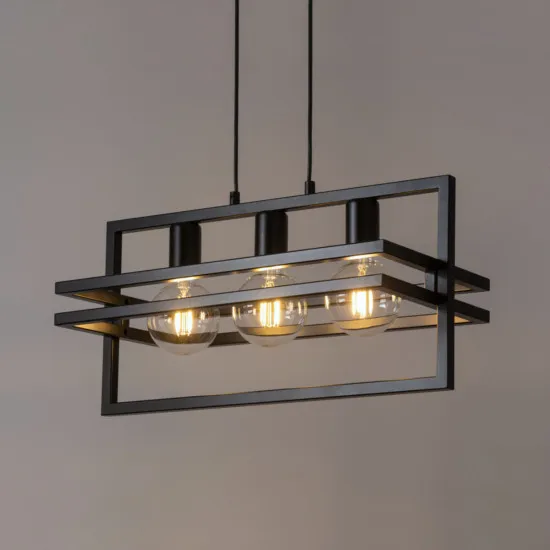 Sigma Merci fekete függesztett lámpa (SIG-32394) E27 3 izzós IP20