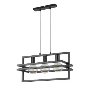 Sigma Merci fekete függesztett lámpa (SIG-32394) E27 3 izzós IP20