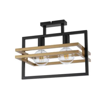 Sigma Merci fekete-arany mennyezeti lámpa (SIG-32401) E27 2 izzós IP20