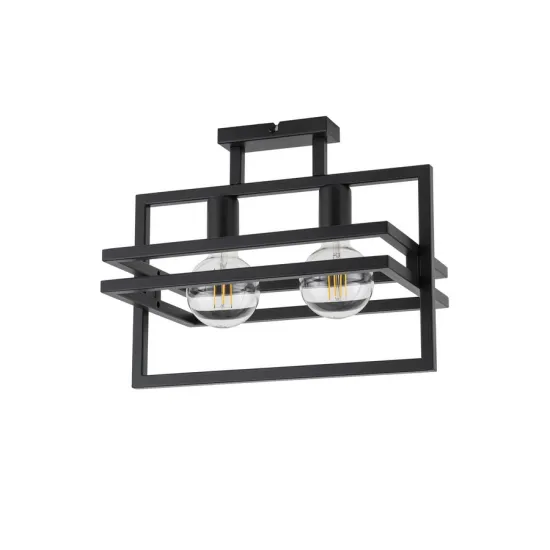 Sigma Merci fekete mennyezeti lámpa (SIG-32403) E27 2 izzós IP20