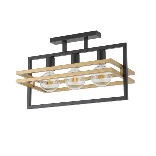 Sigma Merci fekete-arany mennyezeti lámpa (SIG-32404) E27 3 izzós IP20