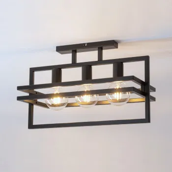 Sigma Merci fekete mennyezeti lámpa (SIG-32406) E27 3 izzós IP20