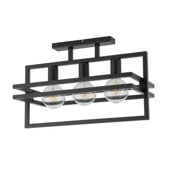 Sigma Merci fekete mennyezeti lámpa (SIG-32406) E27 3 izzós IP20