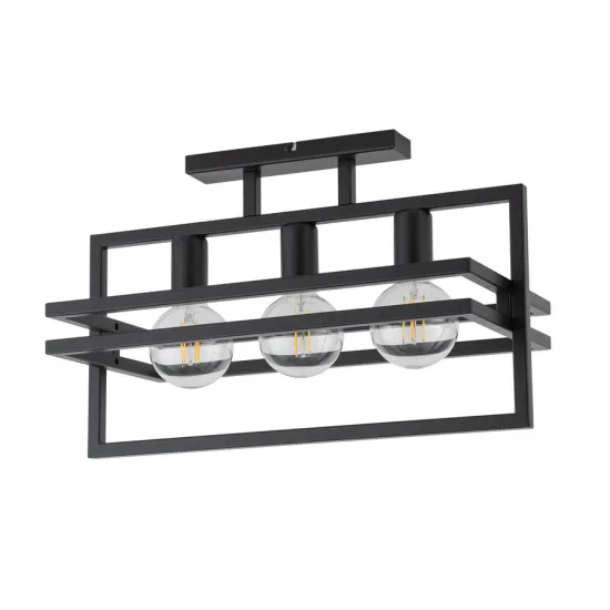 Sigma Merci fekete mennyezeti lámpa (SIG-32406) E27 3 izzós IP20