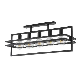 Sigma Merci fekete mennyezeti lámpa (SIG-32409) E27 5 izzós IP20