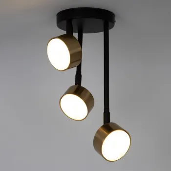 Sigma Nemo fekete-arany mennyezeti lámpa (SIG-41088) GX53 3 izzós IP20