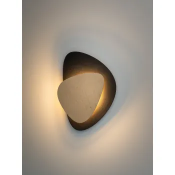 Sigma Pedra fekete-barna LED fali lámpa (SIG-40868) LED 1 izzós IP20