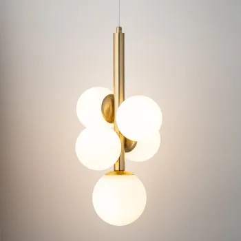 Sigma Perla Lux arany-fehér függesztett lámpa (SIG-40786) G9 5 izzós IP20