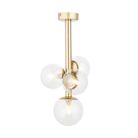 Sigma Perla Lux arany-átlátszó mennyezeti lámpa (SIG-40853) G9 4 izzós IP20