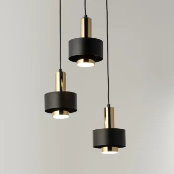 Sigma Rif Lux fekete-arany függesztett lámpa (SIG-40721) GX53 3 izzós IP20