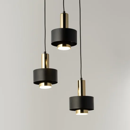 Sigma Rif Lux fekete-arany függesztett lámpa (SIG-40721) GX53 3 izzós IP20