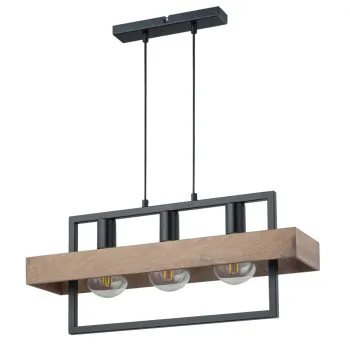 Sigma Robin fekete-barna függesztett lámpa (SIG-32217) E27 3 izzós IP20